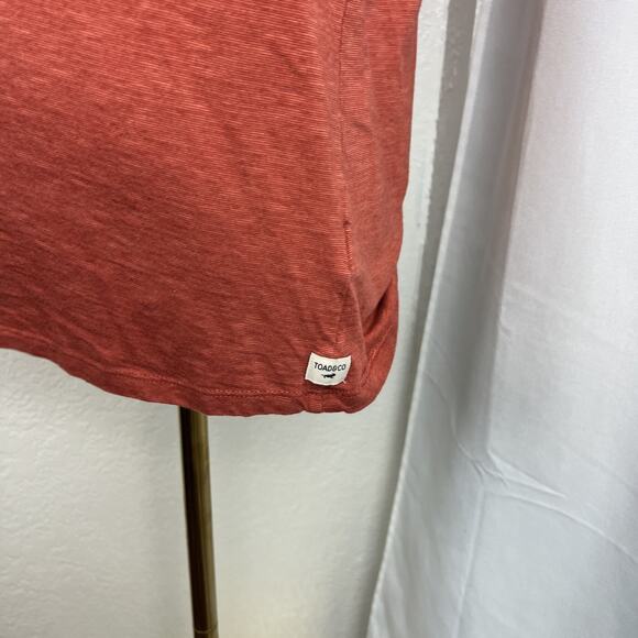 Toad Co Top Womens Large Orange Marley II SS Tee Organic Cotton Minimal Casual - Picture 3 of 12